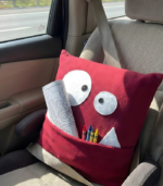 Personalized Monster Pillow | Velvet Nursery Decor with Pocket - Image 11