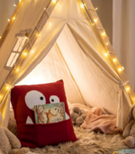 Personalized Monster Pillow | Velvet Nursery Decor with Pocket - Image 12