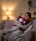 Personalized Monster Pillow | Velvet Nursery Decor with Pocket - Image 6