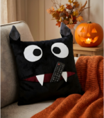 Personalized Black Monster Pillow | Spooky Gothic Decor | Bat Plushie | Halloween Home Accent - Image 12