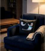 Grey Werewolf Monster Pillow with Pocket for Halloween | Spooky Halloween Decor | Nursery Gift - Image 14