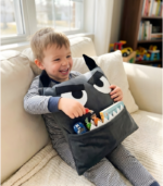 Grey Werewolf Monster Pillow with Pocket for Halloween | Spooky Halloween Decor | Nursery Gift - Image 15