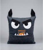 Grey Werewolf Monster Pillow with Pocket for Halloween | Spooky Halloween Decor | Nursery Gift - Image 6