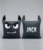 Grey Werewolf Monster Pillow with Pocket for Halloween | Spooky Halloween Decor | Nursery Gift - Image 4